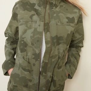 Old Navy Camo Cotton Field Jacket, M, Green